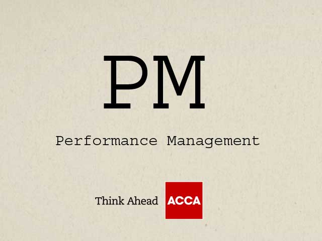 ACCA Performance Management PM F5